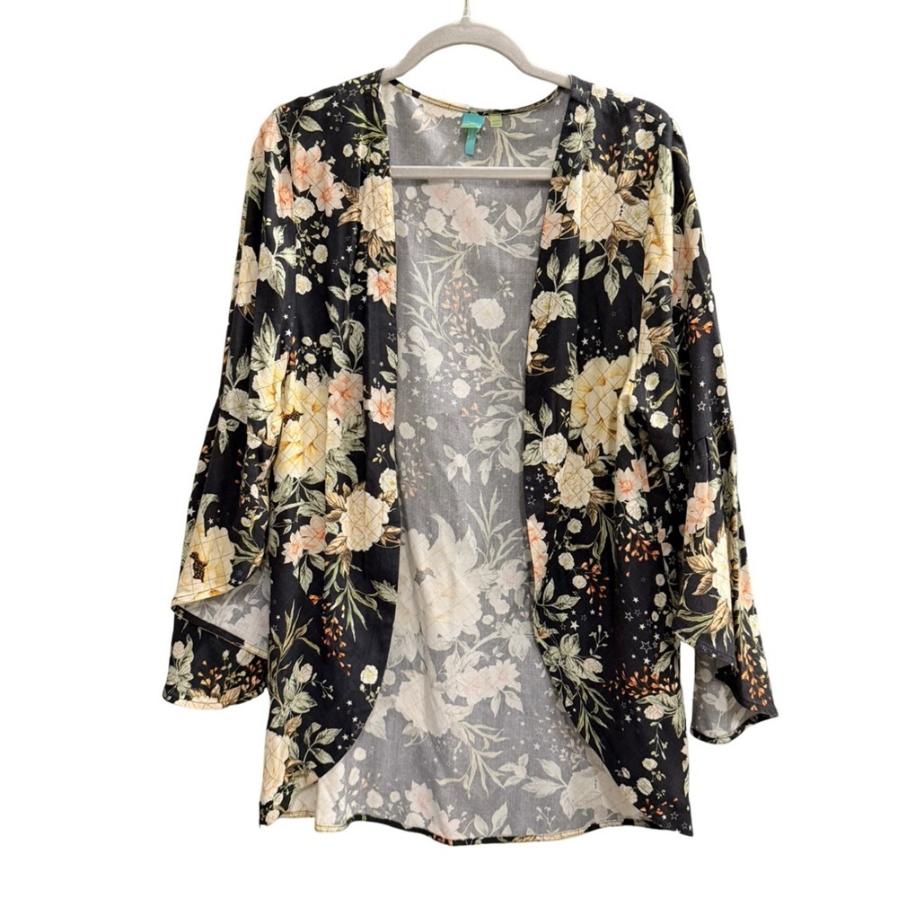 FARM Rio Bell Sleeve Floral Kimono One Size - Picture 2 of 10